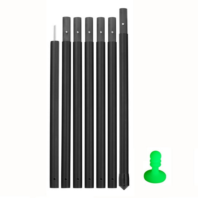 MYG pour Mâts de Bâche en Fibre de Carbone Tiges de Auvent Réglables Bâches de Tente Légères Remplacement pour Auvent Camping Activités Extérieures Conception Multi-Sections Installation Facile 2,9m