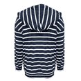thumbnail image 4 of Charmgo Striped Sweater Women, s Long Sleeve V Neck Striped Hoodie Sweatshirts Lightweight Pullover Tops Oversized Sweatshirt for Women, Striped Shirt Women Navy L, 4 of 4