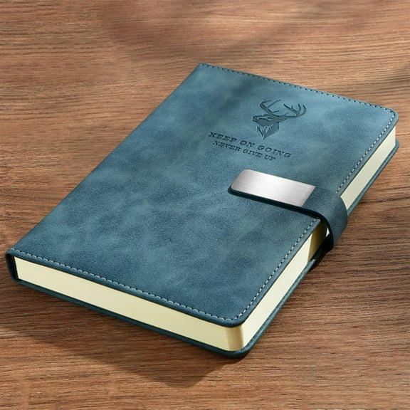 ROLKFUK A5 Faux Leather Notebook, Thick 80g Paper Journal - No Ink Bleeding, Matte Cover, Lays Flat 180°, Portable for Office & Daily Writing