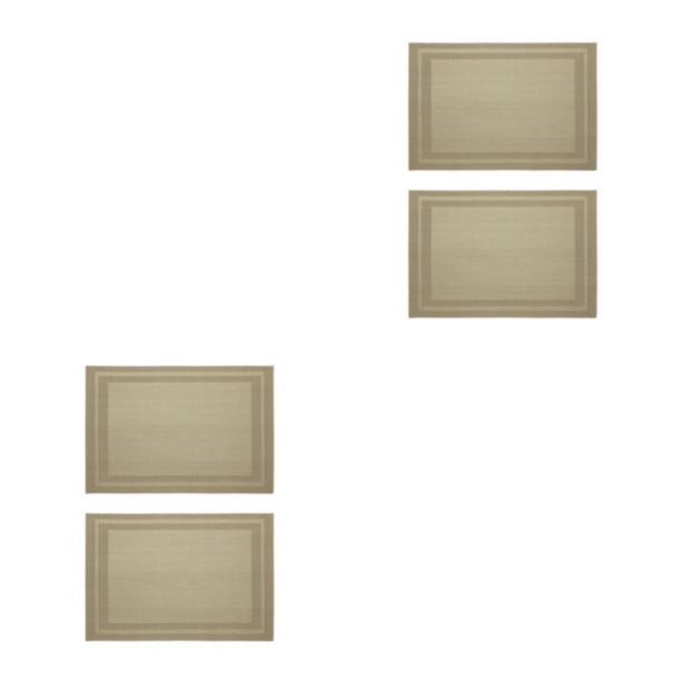 Wosthever De manteles individuales trenzados para , manteles individuales, posavasos, de PVC, rectangular, antideslizante, accesorios de cocina Marrón 30*45cm 2Conjunto