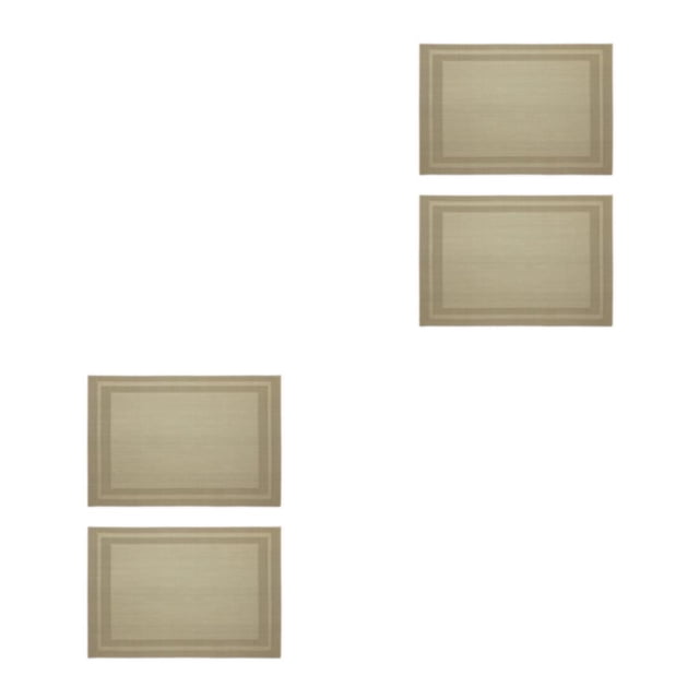 Wosthever De manteles individuales trenzados para , manteles individuales, posavasos, de PVC, rectangular, antideslizante, accesorios de cocina Marrón 30*45cm 2Conjunto