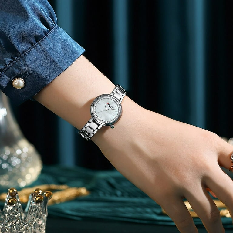 ladies silver dress watches Amazon.com: OLEVS Women's Silver Watches Small Face Analog Quartz Watch  Women Easy Reader Elegant Stainless Steel Bracelet Women Crystal Accented  Watch Roman Numerals Thin Wrist Inexpensive Ladies White Watches : OliviaUS  Watch: