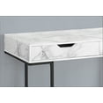thumbnail image 4 of Computer Desk - 2 Storage Drawers / Recessed Metal Legs - 48"L - White Marble-Look / Black, 4 of 6