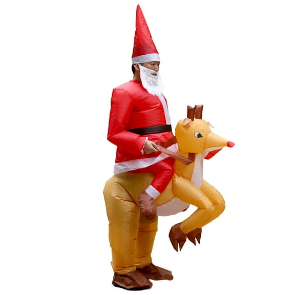 Christmas Inflatable Costumes Set Fun Inflatable Costume for Christmas Day Parties and Role Playing, Suitable for Adult (4.9-6.2 Feet) Inflatable Party Cosplay Costumes