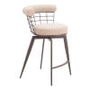 thumbnail image 1 of Saku Swivel Counter Stool Beige & Brown, 1 of 1