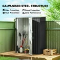 thumbnail image 4 of Outsunny Garden Storage Shed All Weather Steel Garage Tool House w/ Lockable Door, 4 of 10