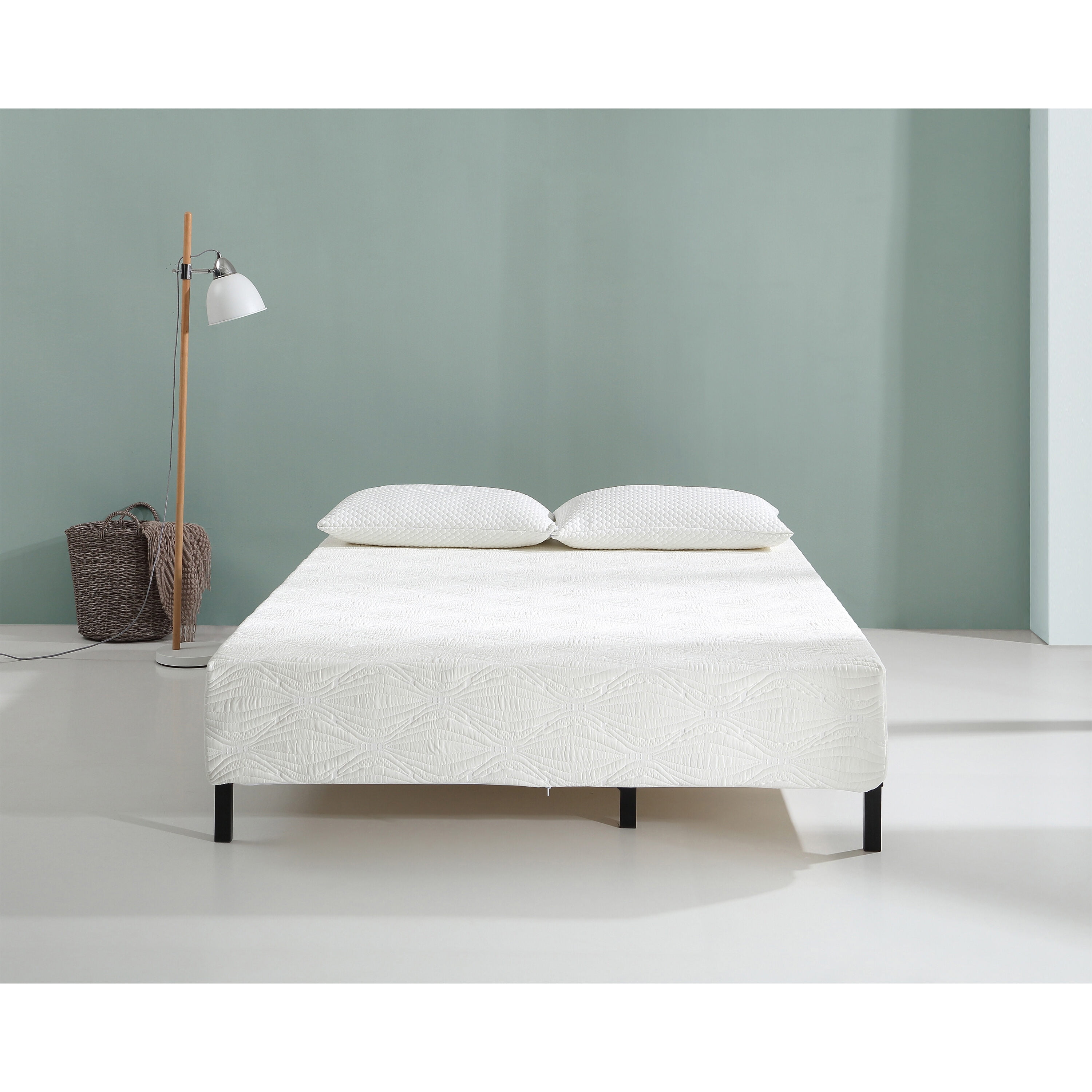 Cooling Gel Mattress Visco Gel Infused Memory Foam Mattress in a Box,Cool & Relaxed Sleep, High-Density Foam, Extra Firm Support,White,Queen Size Mattress
