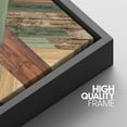 thumbnail image 4 of PixonSign Framed Wall Art Western Decor Diamond Polygon Collage Abstract Geometric Wood Panels Woodblock Modern Art Country/Farmhouse Multicolor Canvas Prints for Home Decor -, 4 of 5