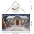 thumbnail image 2 of Winter Scene Wall Art with House Wooden Hanging Sign Farmhouse Vintage Rustic Wall Decor Wood Christmas Holiday Wall Hanging Door Decorations Wood Plaque Signs 10"x16", 2 of 8