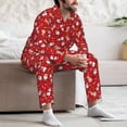 thumbnail image 7 of Hirioo Christmas Santa Cartoon Snowman A for Men's Pajama Sets 2 Piece Pjs Men's Long-Sleeved Pajama Set Button Down Sleepwear,S-XXL-Medium, 7 of 7