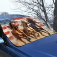 thumbnail image 3 of Jiueut Horse American Flag Print Car Windshield Snow Cover, Foldable Windshield Snow Cover All Weather Car Windshield Protector Blocking Snow Universal Fit for SUV Truck Van, 3 of 6