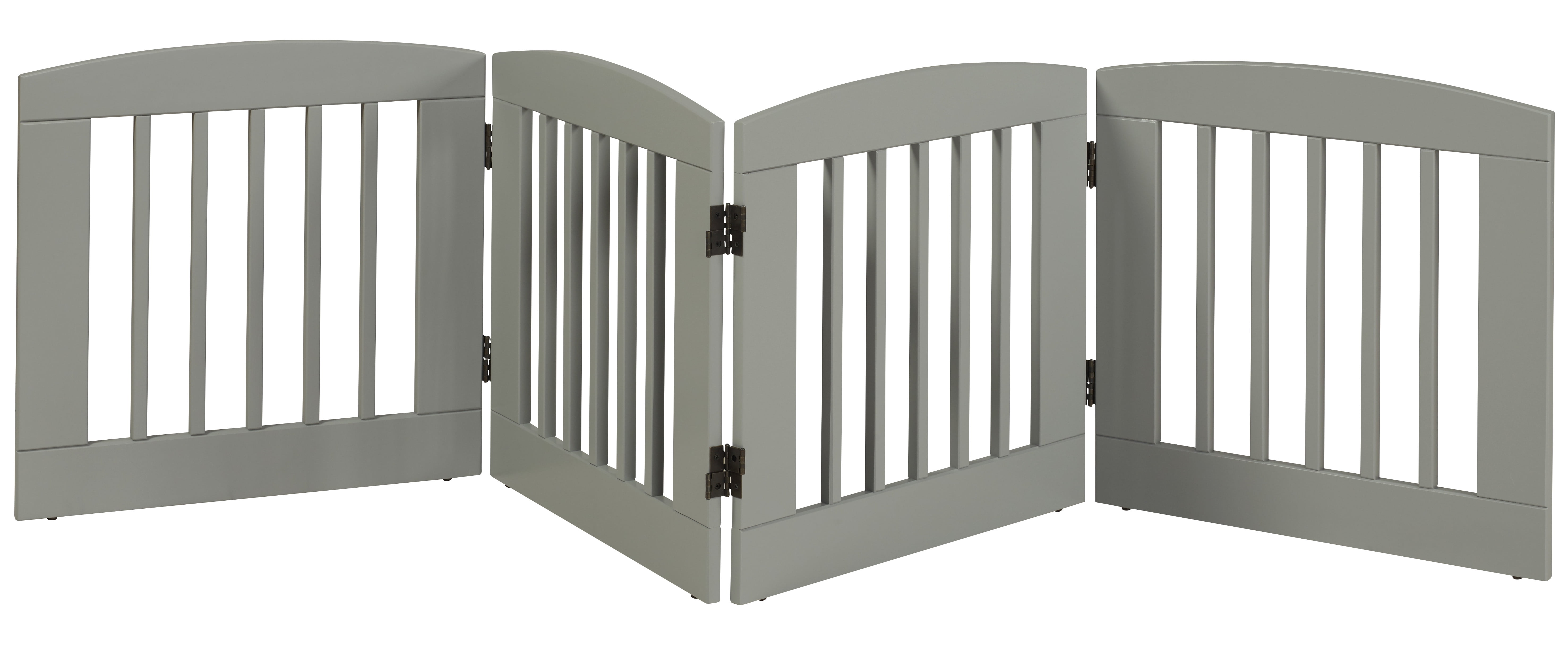 Ruffluv 4 Panel Expansion Freestanding Pet Gate