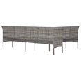 thumbnail image 3 of vidaXL L-shaped Garden Sofa with Cushions Grey Poly Rattan, 3 of 5