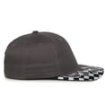 thumbnail image 3 of Outdoor Cap VROOM-01 Checkered Flame Solid Back Cap-Charcoal, 3 of 8