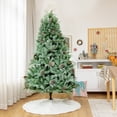 thumbnail image 3 of Gymax 7 Ft Snow Flocked Christmas Tree Artificial Unlit Hinged Tree w/Pine Cones, 3 of 10
