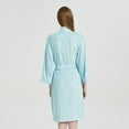 thumbnail image 5 of MERRYLIFE Women Bathrobes for Summer Short Loungewear Soft Lightweight Sleepwear Dual Pockets Adjustable Tie Kimono Robes Blue S-XL, 5 of 7