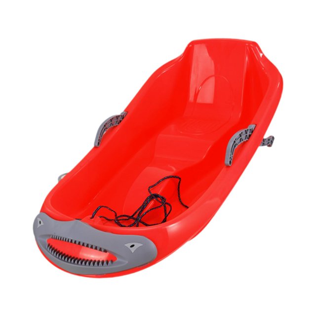 Trineo de nieve Sharpla multifuncional para adultos Tiburón rojo 104 cm x 46 cm x 30 cm
