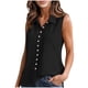 thumbnail image 3 of TaTaai Women Collared Cotton Linen Sleeveless Shirt Button Design Breathable Machine Washable Lightweight No Fading Casual Office Daily Fashion Tank Top Gift, 3 of 8