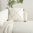thumbnail image 4 of Nourison Life Styles Braided Stripe Tasse Mustard Decorative Throw Pillow , 20"X20", 4 of 5