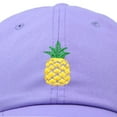 thumbnail image 2 of DALIX Pineapple Dad Hat Cotton Twill Baseball Cap Premium Stitched Lavender, 2 of 5