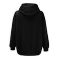 thumbnail image 5 of ManxiVoo Black Hoodie Women's Fall Jacket Oversized Pocket Sweatshirt Casual Drawstring Clothing Zipper Track Jacket Solid Color Long Sleeve Hooded Top Oversized Hoodie Black M, 5 of 6