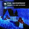 thumbnail image 5 of YUNOVA Royal Blue Curtain Lights, 200 LED String Lights with Remote, 8 Lighting Modes Timer, IP44 Waterproof for Window, Bedroom, Party Decor, 5 of 7