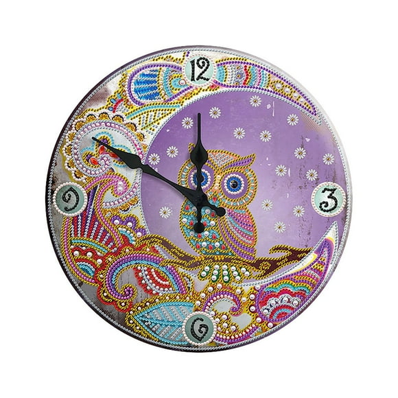 EGNMCR Wall Sign Wrought Iron Sign Decoration Round With Clock And Metal Painting metal poster