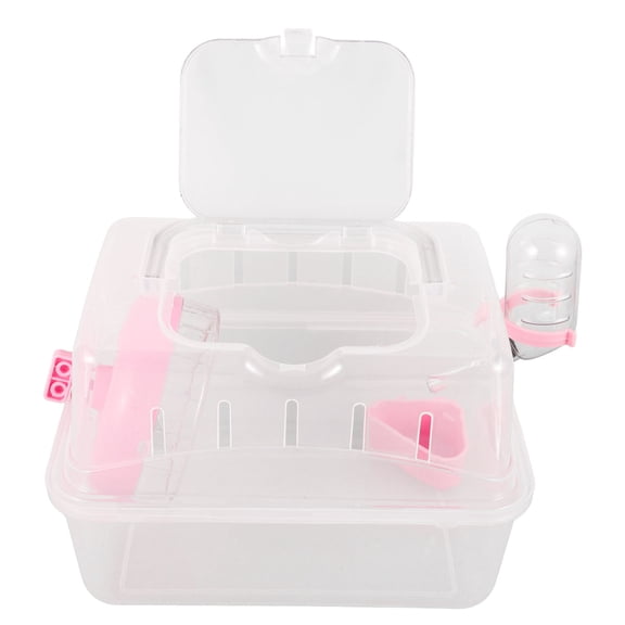 LOLIPPYY Portable Plastic Pet Carrier for Hamsters, Multi-Use Small Animal Travel Carrier, 1 Pack