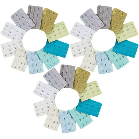 ZHAAGRJ 30pcs Underwear Extender Bra Accessories 4 Hooks Extension Buckles Back Bra Extender Bra Extenders Hooks Bra Extension Hook Bra Extension Buckles Strap Miss Elastic Polyester CJB#11319