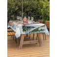 thumbnail image 2 of Outdoor Tablecloth with Umbrella Hole and Zipper, Grey Christmas Rectangle Table Cloth 54x80 Inch Waterproof Tablecloth, Xmas Winter Forest Tree Deer Snowflakes Picnic Table Cover for Patio Camping, 2 of 7