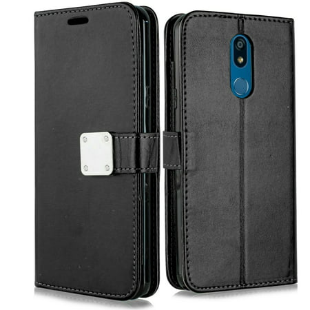 for LG K40/ K12 Plus/ LG X4 2019 Case Phone Case Designed Wallet Grip Textured Fold Kick stand Hybrid Pouch Card Pocket Purse Screen Flip