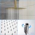 thumbnail image 3 of Rain Fixed Shower Head (12 Inch Square,Gold),Gold Stainless Steel Bath Faucets Bathroom Accessories, 3 of 5