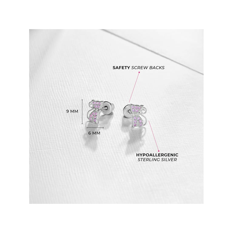925 Sterling Silver 6mm Little Star Screw Back Earrings for Toddlers & Girls at in Season Jewelry
