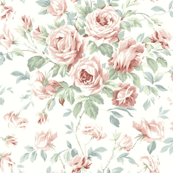 Chesapeake Manon Raspberry Rose Stitch Wallpaper
