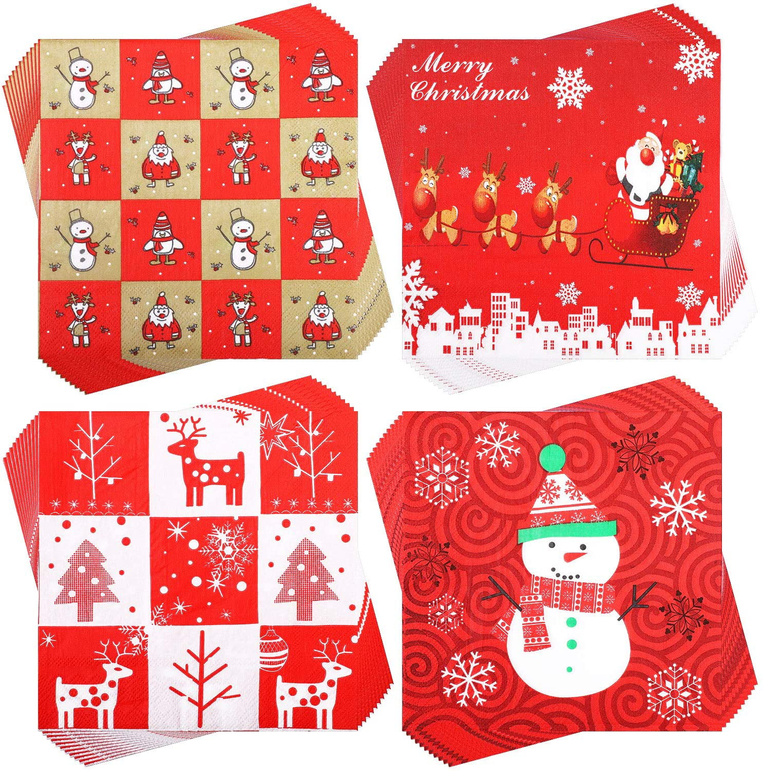 SWEET LITTLE HORSE  red Christmas paper lunch napkins new 20 in pack 33 cm sq