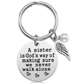thumbnail image 2 of Sister Gift from Sister - A Sister is God's Way of Making Sure We Never Walk Alone Sister Keychain Sister Jewelry Christmas Birthday Gifts for Sisters, 2 of 5