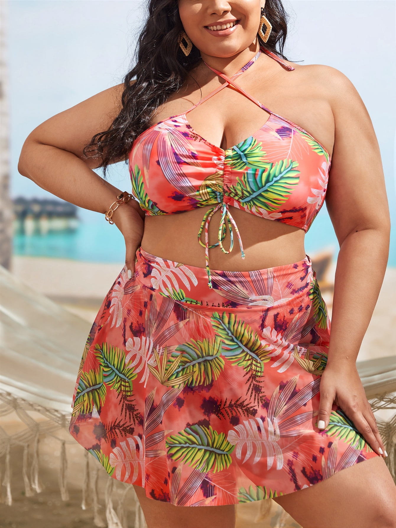Women's 3pack Plus Tropical Print 