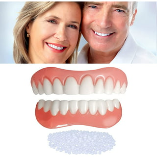 Mightlink Simulation False Upper Tooth Teeth Whitening Strip Denture Brace  Oral Care Toy - Walmart.com in 2024