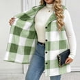 thumbnail image 4 of Posijego Women's Fleece Vest Jackets Hooded Waistcoats Plaid Print Sleeveless Vests Outerwear Christmas Vest Tops, 4 of 9