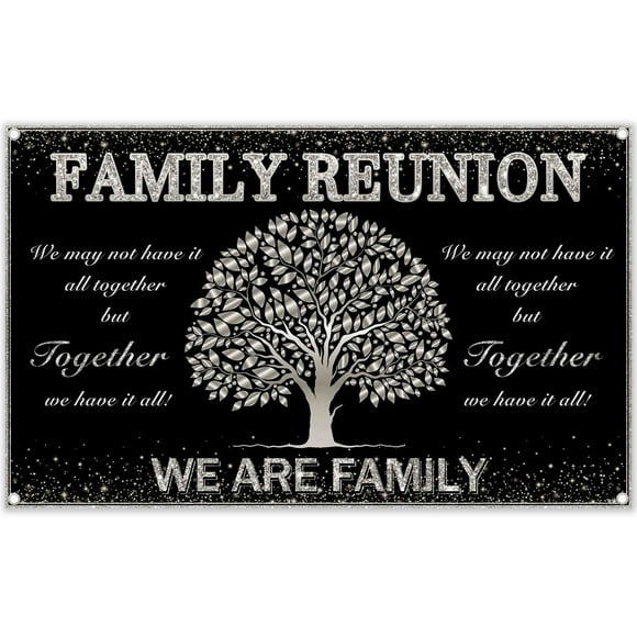 Family Tree Gathering Backdrop 96x60inch - Perfect for Reunions, Celebrations, and Photo Booths. Create Lasting Memories with This Unique Family Decoration Banner.
