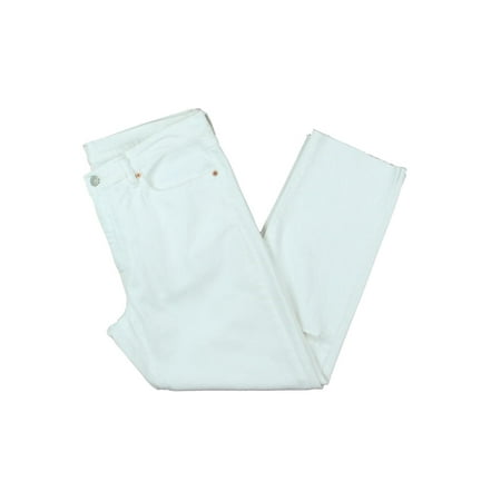Ralph Lauren Woven Jeans - Polo Ralph Lauren Womens Destroyed High Rise Cropped Jeans