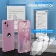thumbnail image 3 of TEMOGU-for iPhone 13 Case with [2 Tempered Glass Screen Protector] [Camera Protection] Shockproof Soft Silicone Back and Hard PC Protective Bumper Cover for iPhone 13 Phone case (2021)-Blackcurrant, 3 of 4