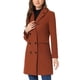 thumbnail image 4 of Abrigo de invierno para mujer INSPIRE CHIC, con solapa muesca, doble botonadura, abrigo tipo trench, talla XL, marrón rojizo, 4 of 6