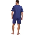 thumbnail image 2 of Hanes Mens Short Sleeve Nightwear Pajama Set, Navy Heather, XX-Large, 2 of 4