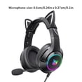 thumbnail image 4 of Auriculares Onikuma con sonido estéreo, iluminación RGB, reducción de ruido, auriculares para juegos con cable, 3,5 mm, negro, oreja de animal Inevent EL002606-03B, 4 of 7