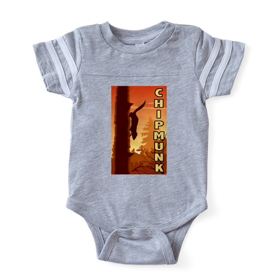 CafePress - Chipmunk CROP Text - Cute Infant Baby Football Bodysuit