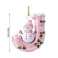 thumbnail image 5 of JeashCHAT Letter Snowman Christmas Ornaments, Christmas Initial Ornaments Winter Snowman Pendant Christmas Tree Hanging Decorations Xmas Gifts (J), 5 of 7