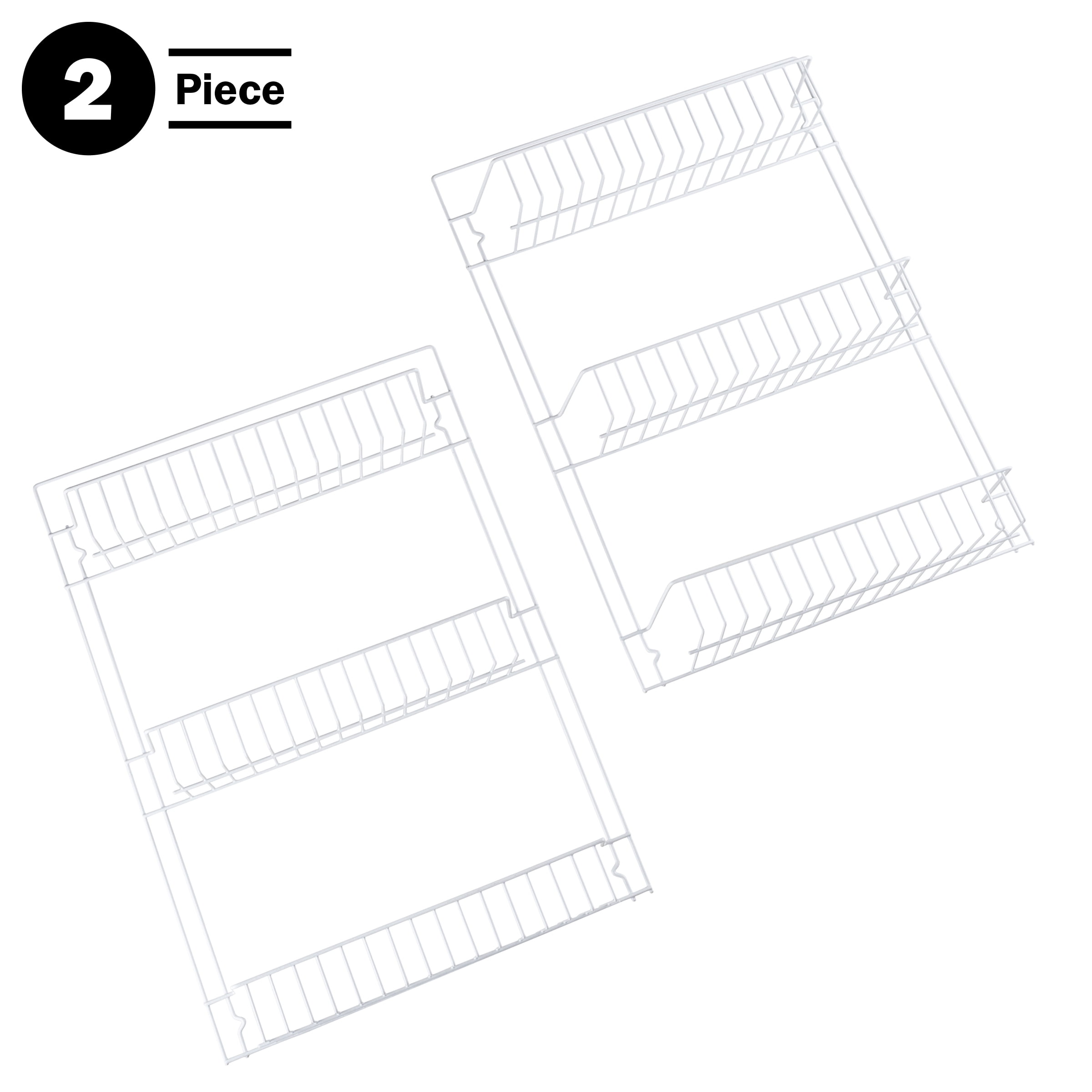 Lavish Home 6-Tier Adjustable Over the Door Pantry Organizer - Powder-Coated Steel Hanging Pantry Shelves and Rack for Kitchen Organization (White)