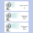 thumbnail image 5 of USB Clip on Fan,USB Clip Fan Mini,USB Clip Fan for Car Bed Desktop,Portable Silent 3-speed Wind Can Rotate 720 ° USB Mini Clip Fan for Home Office Bedusb USB Desktop Fan, 5 of 9