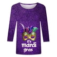 thumbnail image 4 of RXMEKW T-Shirt Décontracté pour Femmes avec Manches 3/4 et Col Rond, Haut Imprimé Coupe Ample pour Usage Quotidien et Maison, 4 of 5
